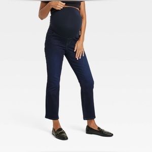 Ingrid & Isabel Straight Maternity Jeans, Dark, 18
